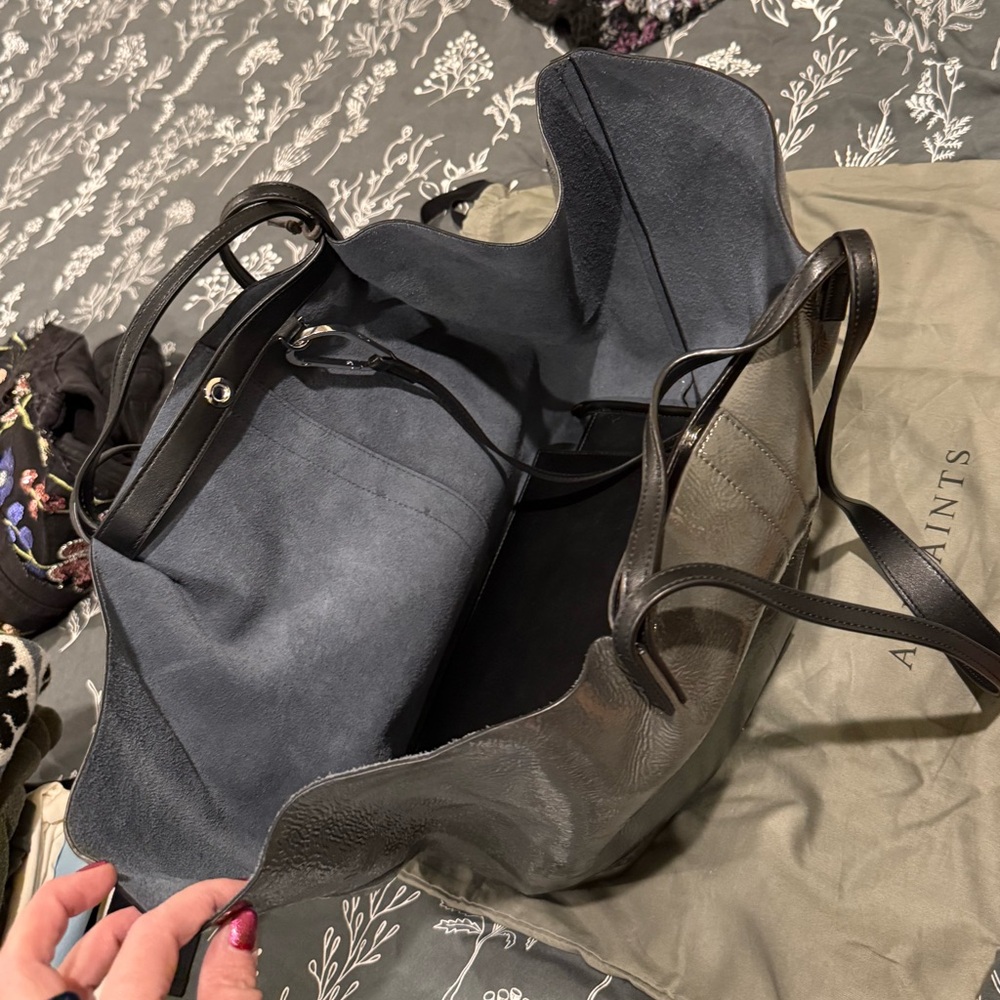 All Saints Hannah Tote- Ash Grey - Picture 7 of 10